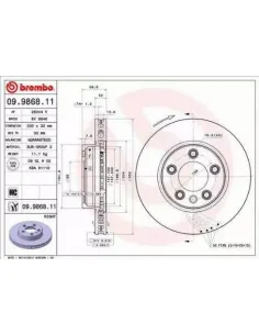 09.9868.11 Disco de freno Brembo