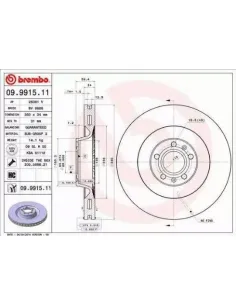 09.9915.11 Disco de freno Brembo