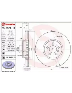 09.9921.11 Disco de freno Brembo