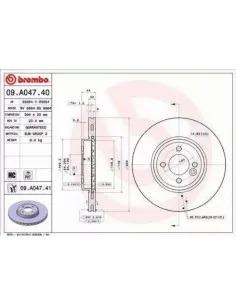 09.A047.40 Disco de freno Brembo