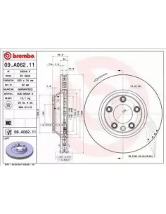 09.A062.11 Disco de freno Brembo