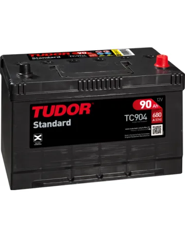 TUDOR - TC904 - Batería de arranque 90AH+ DCH 680A PARA 4X4 222X173X306