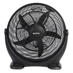 VENTILADOR DE SUELO 5 PALAS 3 VELOCIDADES 90W NEGRO