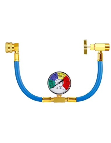 ADAPTADOR DE CARGAR134A CON MANÓMETRO 1/2 ROSCA ACME