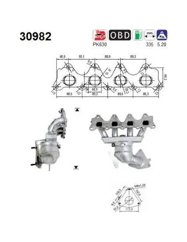 Termostato Refrigerante Ford Transi Metalcaucho 30982