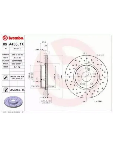 09A4551X Disco de freno Brembo