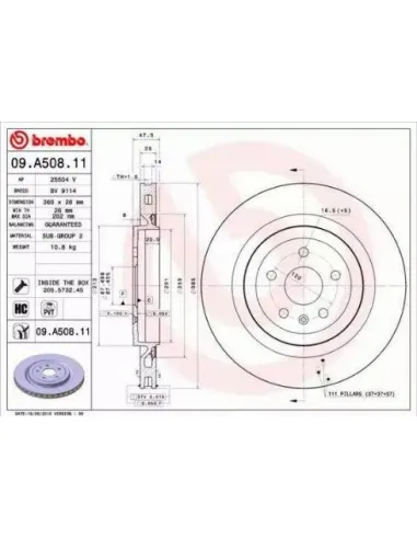 09.A508.11 Disco de freno Brembo