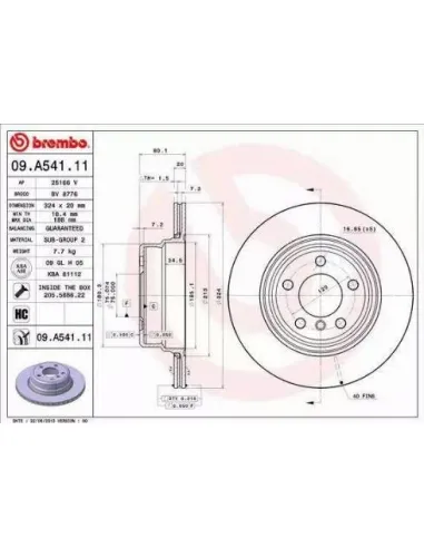 09.A541.11 Disco de freno Brembo