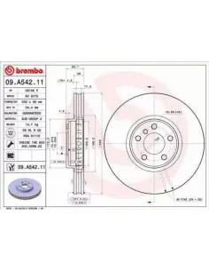 09.A542.11 Disco de freno Brembo