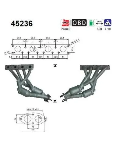 Módulo colector de admisión Ford 45236