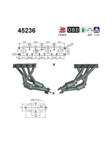 Módulo colector de admisión Ford 45236