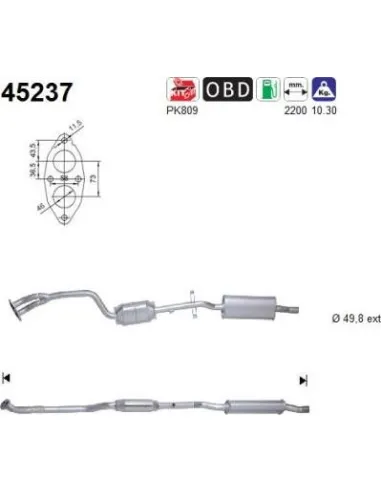 Colector De Admisión Ford Mondeo Metalcaucho 45237