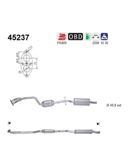 Colector De Admisión Ford Mondeo Metalcaucho 45237