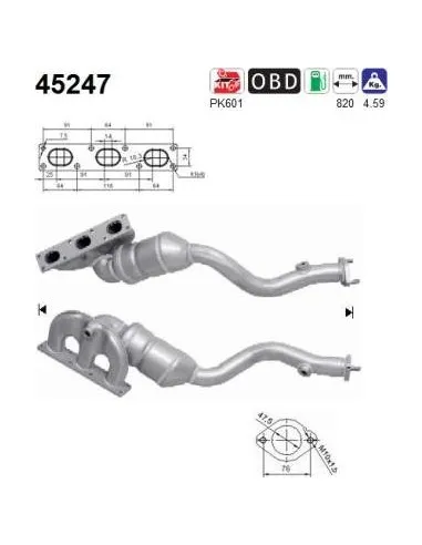 Módulo colector de admisión Alfa Romeo / Fiat 45247
