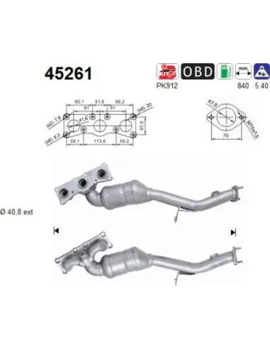 Módulo colector de admisión Audi / SEAT 45261
