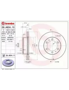 09.A634.10 Disco de freno Brembo