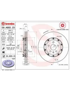 09A66523 Disco de freno Brembo
