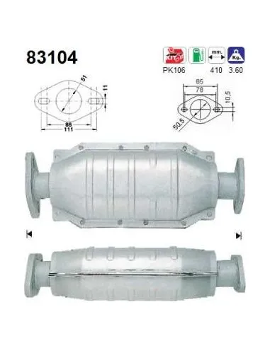Cable de freno de estacionamiento Renault 83104 Derecho
