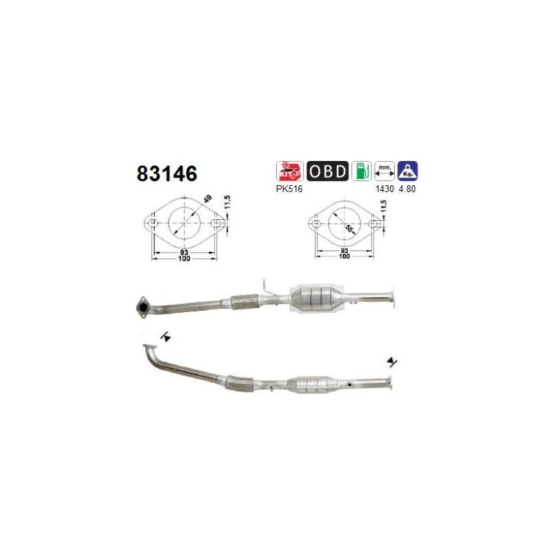 Cable del acelerador Renault 83146 995 mm