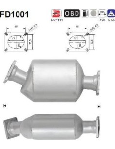 Filtro hollín partí­culas sistema escape