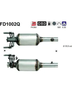 Filtro de partículas diésel AS FD1002Q para MERCEDES