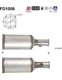 Filtro de partículas diésel AS FD1006 para CITROËN