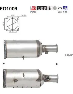 Filtro de partículas diésel AS FD1009 para PEUGEOT