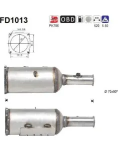 Filtro hollín partí­culas sistema escape