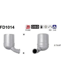 Filtro de partículas diésel AS FD1014 para BMW-MINI / CITROËN