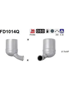 Filtro de partículas diésel AS FD1014Q para BMW-MINI / CITROËN