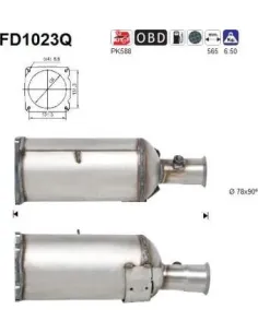 Filtro hollín partí­culas sistema escape