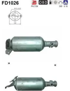 Filtro de partículas diésel AS FD1026 para NISSAN / OPEL / RENAULT