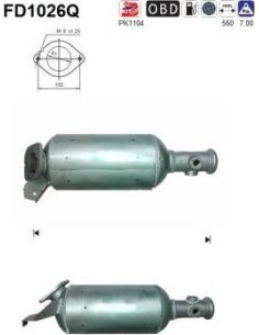 Filtro de partículas diésel AS FD1026Q para NISSAN / OPEL / RENAULT