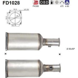 Filtro de partículas diésel AS FD1028 para CITROËN