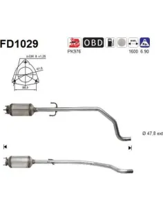 Filtro de partículas diésel AS FD1029 para OPEL | Recambios Colmenar