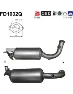 Filtro de partículas diésel AS FD1032Q para NISSAN / OPEL / RENAULT