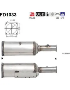 Filtro de partículas diésel AS FD1033 para PEUGEOT
