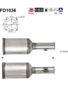 Filtro de partículas diésel AS FD1036 para CITROËN