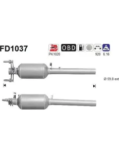 Filtro de partículas diésel AS FD1037 para MERCEDES