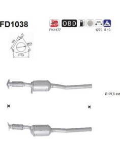 Filtro de partículas diésel AS FD1038 para RENAULT