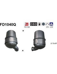Filtro de partículas diésel AS FD1040Q para CITROËN / PEUGEOT