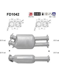Filtro de partículas diésel AS FD1042 para BMW | Recambios Colmenar