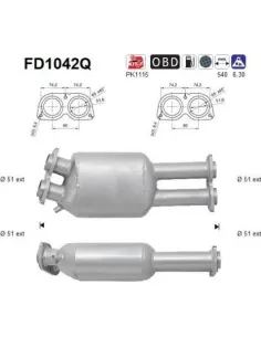 Filtro de partículas diésel AS FD1042Q para BMW | Recambios Colmenar