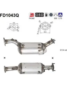 Filtro de partículas diésel AS FD1043Q para SUZUKI