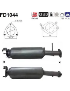 Filtro hollín partí­culas sistema escape