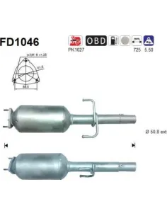 Filtro de partículas diésel AS FD1046 para FIAT / FORD