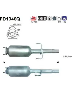 Filtro de partículas diésel AS FD1046Q para FIAT / FORD