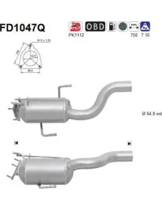 Filtro de partículas diésel AS FD1047Q para AUDI / VOLKSWAGEN