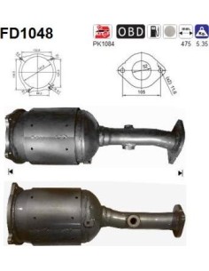 Filtro de partículas diésel AS FD1048 para NISSAN | Recambios Colmenar
