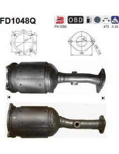 Filtro de partículas diésel AS FD1048Q para NISSAN